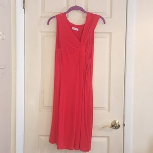 NWOT Calvin Klein sz 8 rayon/spandex crimson dress